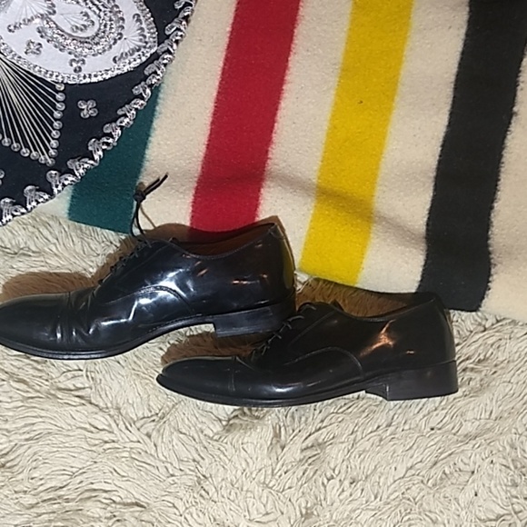 Black leather shoes master cobbler Hecho Mexico HP main image 5